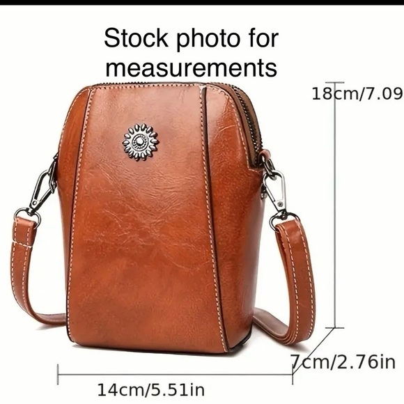 Women’s Soft Mobile Mini Phone Bag Vertical Style Removable Crossbody Strap Red - Picture 7 of 13